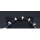 Bracelet en peyote, perles noires et blanches