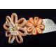 Ras du cou galon et soutache aux 3 fleurs