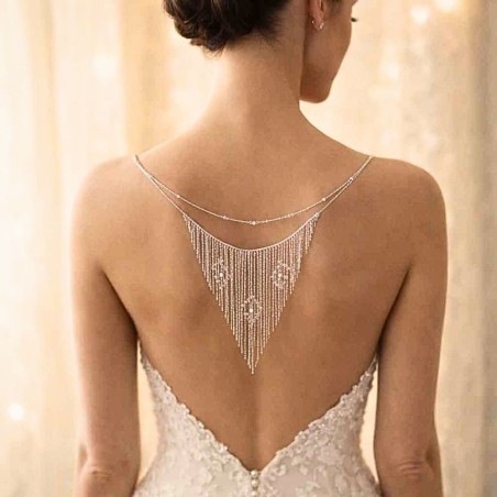 Bijou de dos mariage argent 925 – Élégance pour mariée