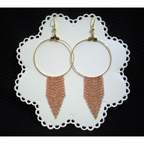 Créoles en plaqué or et or rose