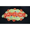 Bijou cheveux en soutache bohème chic rouge