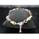 Bracelet chaine maille en anneaux de 4 couleurs pour homme ou femme