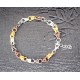 Bracelet chaine maille en anneaux de 4 couleurs pour homme ou femme